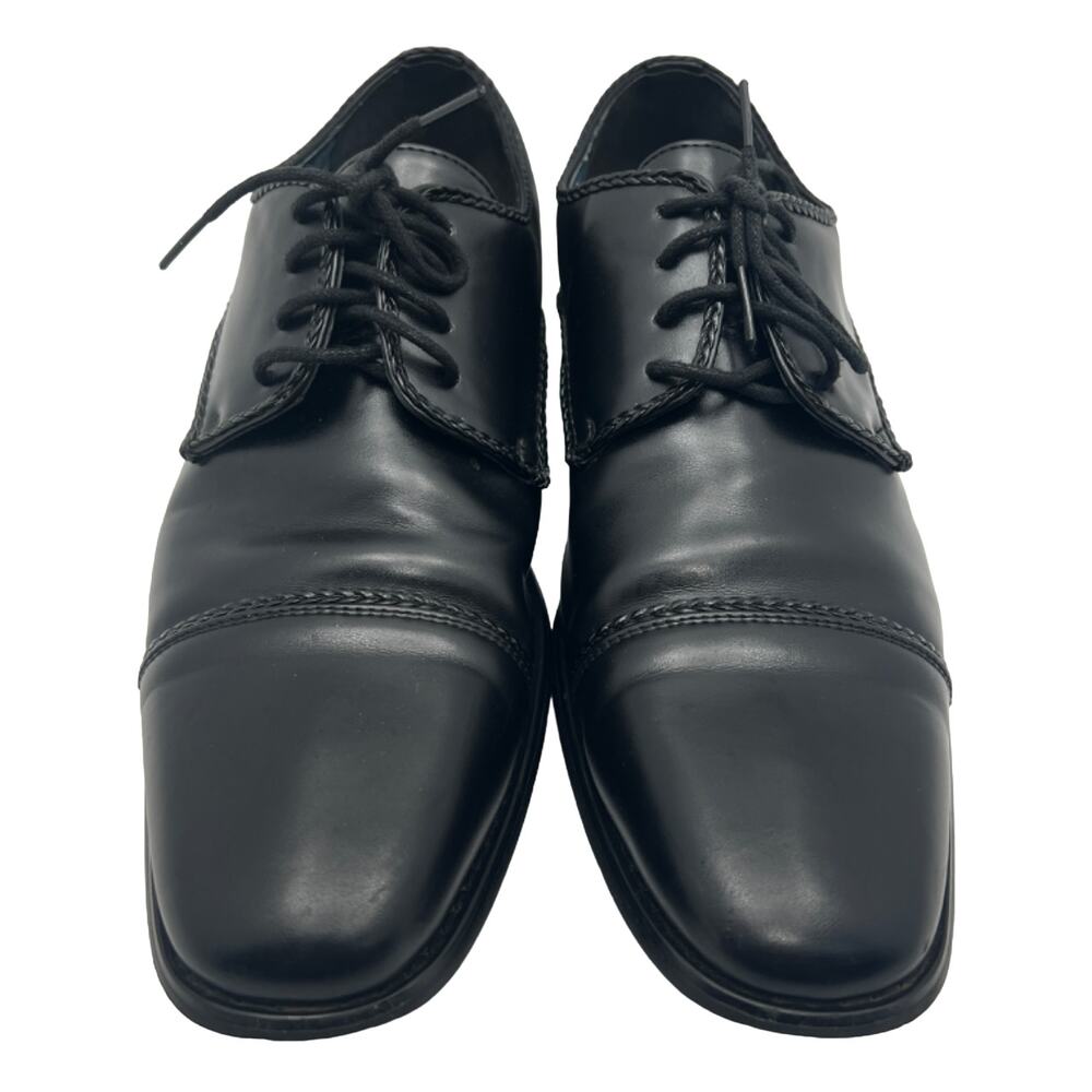Amali Ramano-000 Black Upper Cap Toe Derby Mens 11 Dress Shoes
